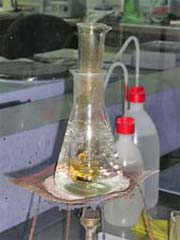 Boiling of the sample in nitric acid