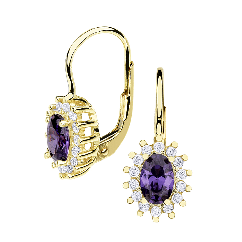 Gold earrings - 7015yv - Kletus jewelry