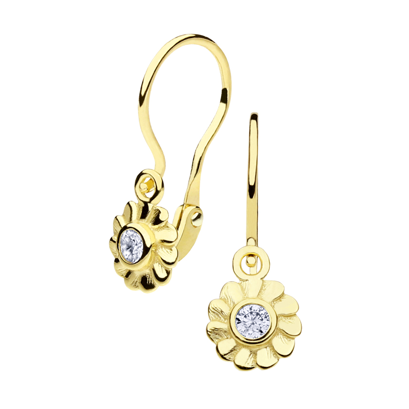 Gold earrings - 7091yw - Kletus jewelry