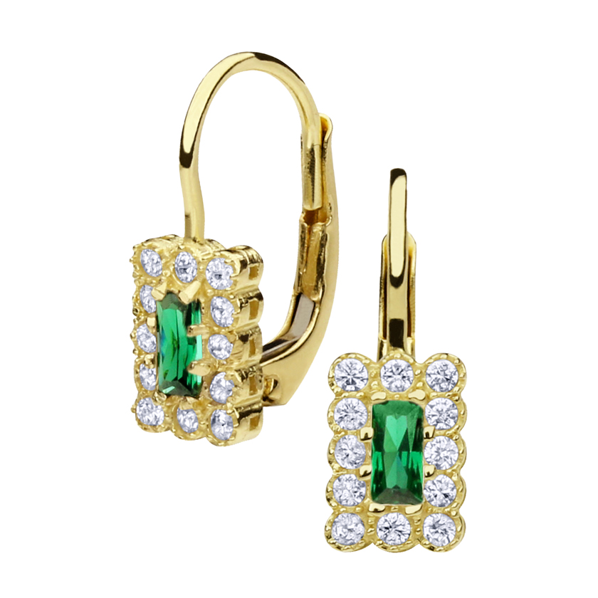 Gold earrings - 7079yg - Kletus jewelry