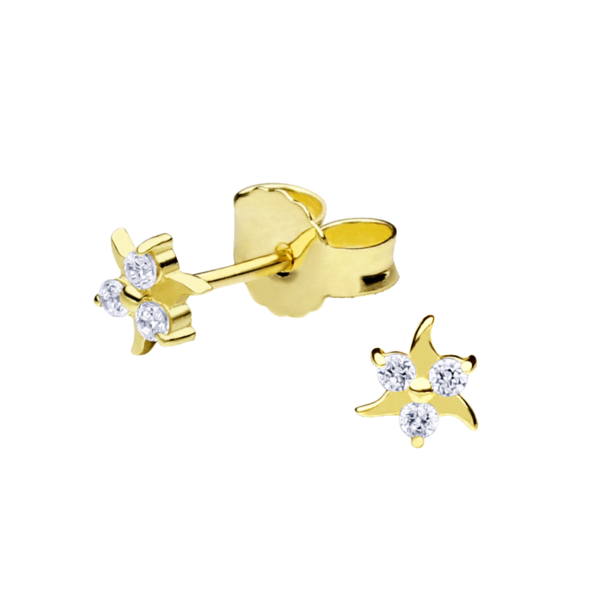 Gold earrings - 7027yw - Kletus jewelry