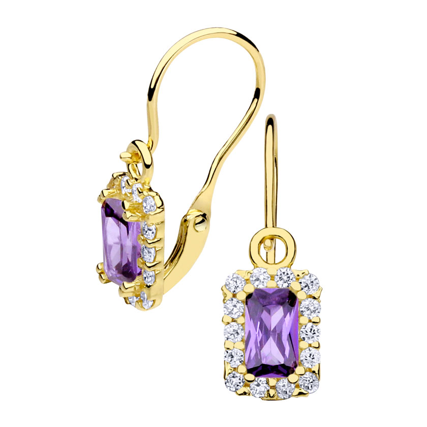Gold earrings - 7099yv - Kletus jewelry