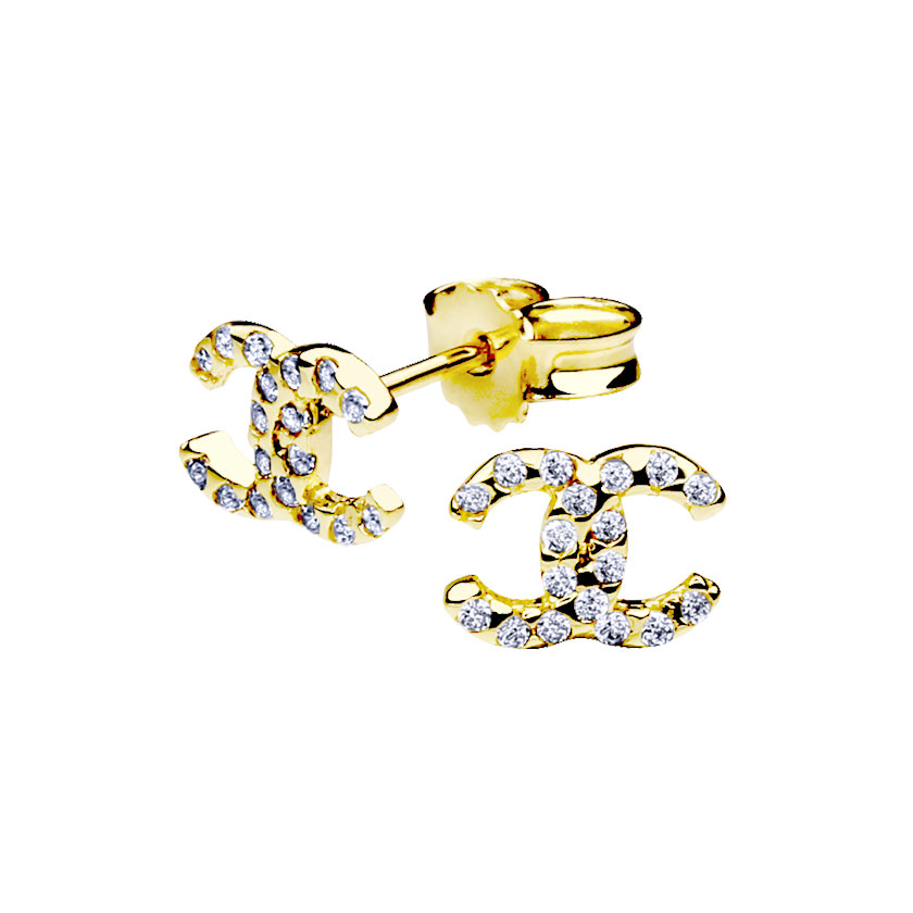 Gold earrings - 7101yw - Kletus jewelry