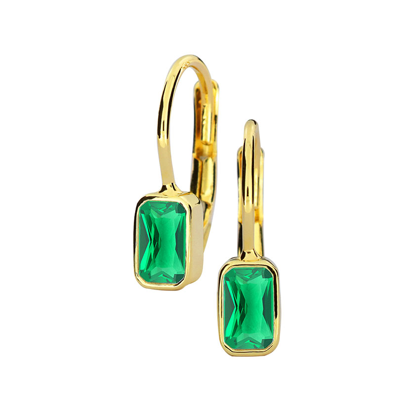 Gold earrings - 7107yg - Kletus jewelry