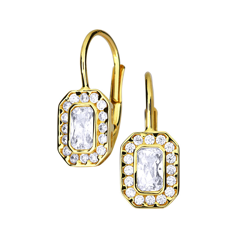 Gold earrings - 7109yw - Kletus jewelry