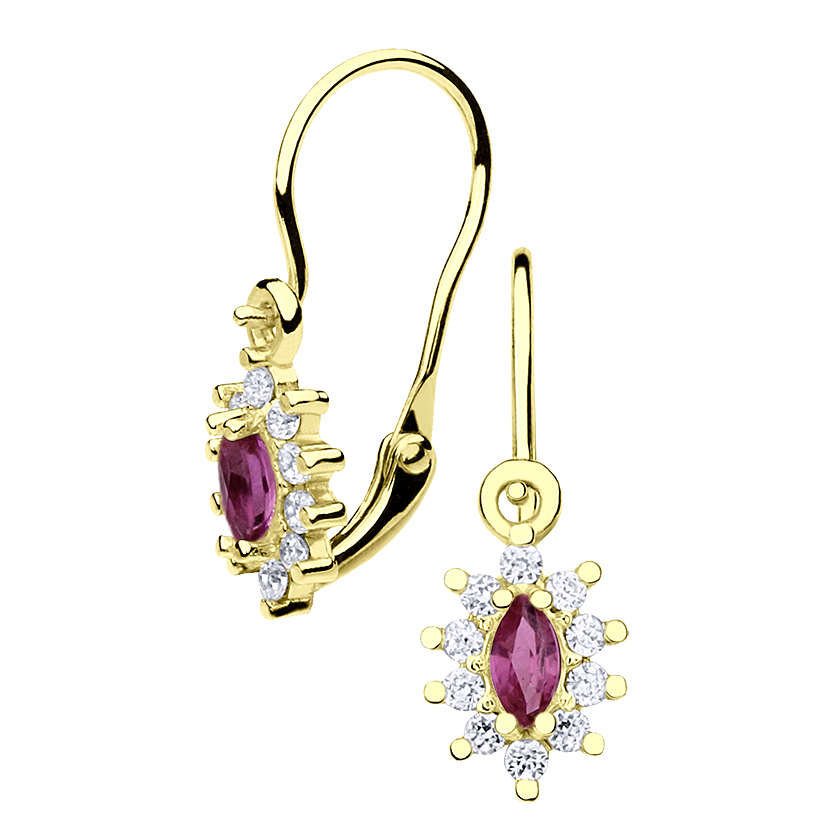 Gold earrings - 7077yr - Kletus jewelry