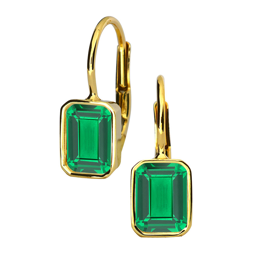 Gold earrings - 7106yg - Kletus jewelry