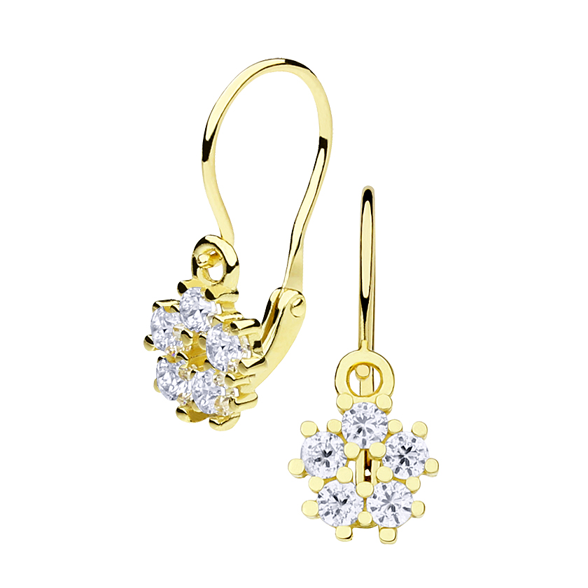 Gold earrings - 7041yw - Kletus jewelry
