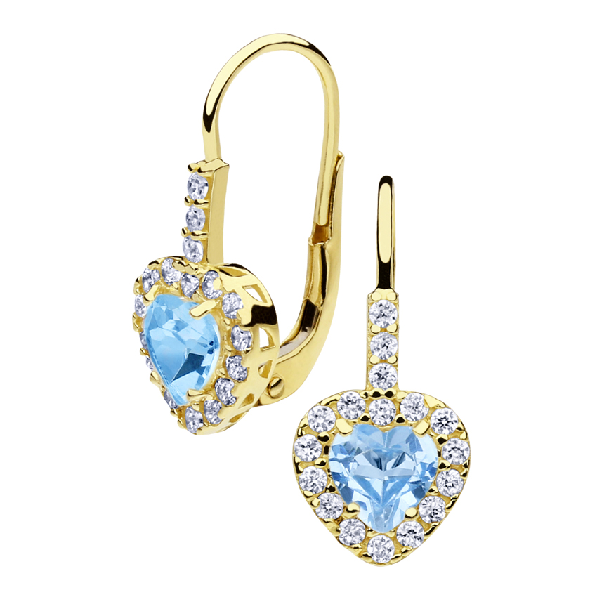 Gold earrings - 7069ya - Kletus jewelry