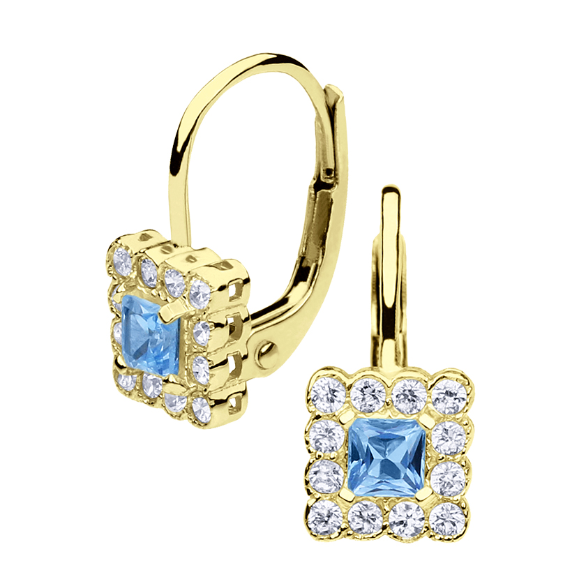 Gold earrings - 7089ya - Kletus jewelry