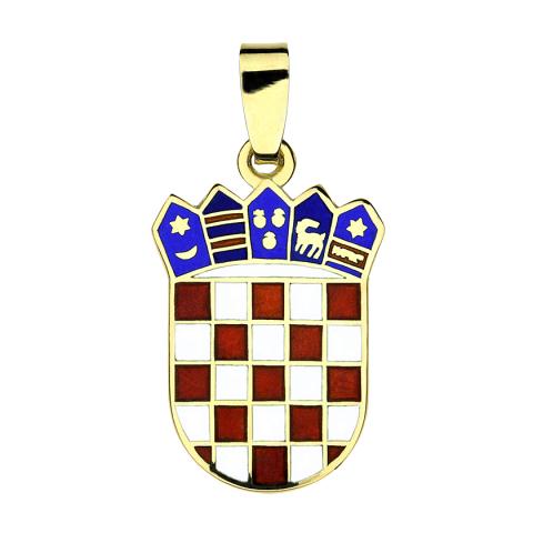 Privjesak hrvatski grb u boji