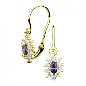 Gold earrings - 7077yv - Kletus jewelry