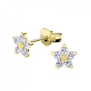 Gold earrings - 7044yw - Kletus jewelry