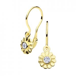 Gold earrings - 7091yw - Kletus jewelry