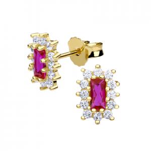 Gold earrings - 7057yr - Kletus jewelry