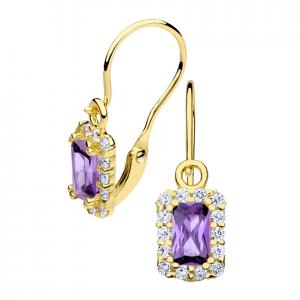 Gold earrings - 7099yv - Kletus jewelry
