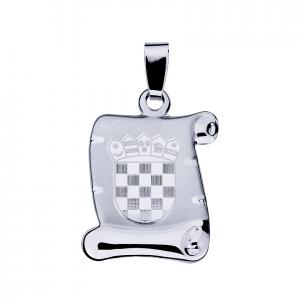 Privjesak pergament hrvatski grb