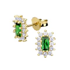 Gold earrings - 7057yg - Kletus jewelry