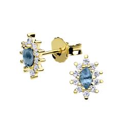 Gold earrings - 7078ya - Kletus jewelry